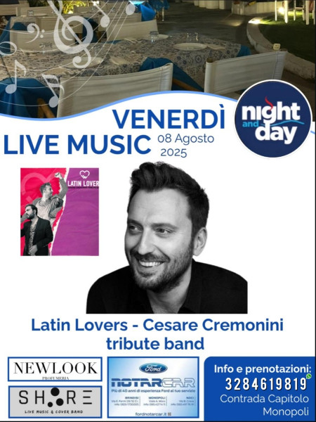 Latin Lovers - Tributo a Cesare Cremonini live at Night and Day