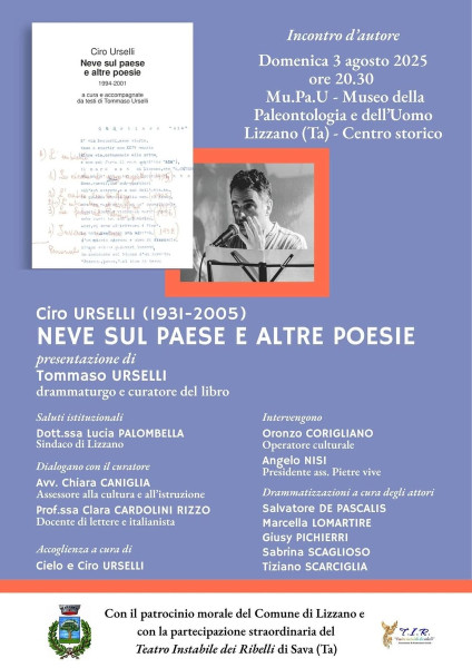 Incontro d'autore NEVE SUL PAESE E ALTRE POESIE di Ciro URSELLI