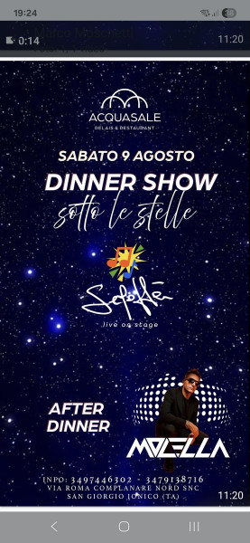 Dinner Show Sotto le Stelle/Sepoffá Live on Stage