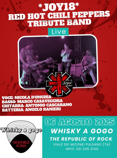 Joy 18 Red Hot Chili Peppers Tribute Band live @Whisky a Gogo