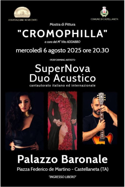 SuperNova Duo Acustico Live mostra pittorica CROMOPHILLA