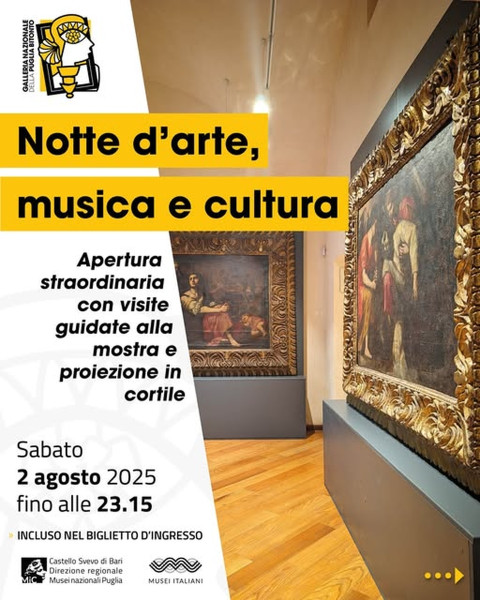 Gli appuntamenti del fine settimana alla Galleria Nazionale della Puglia Girolamo e Rosaria Devanna