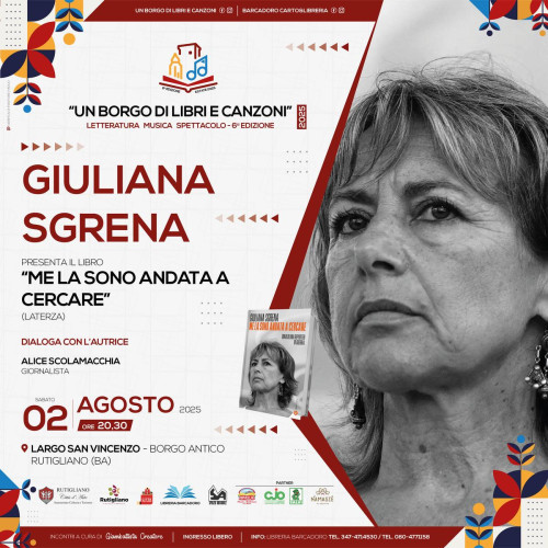 GIULIANA SGRENA ospite del Festival letterario e musicale UN BORGO DI LIBRI E CANZONI - 6a edizione