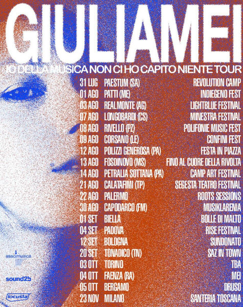Giulia Mei le Nuove Date del Tour