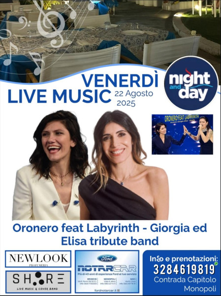 Oronero feat Labyrinth - Giorgia e Elisa tribute band