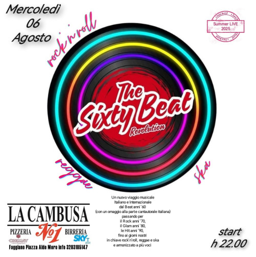 The Sixty Beat #REVOLUTION #LIVE@Cambusa Pub - Faggiano (Ta)