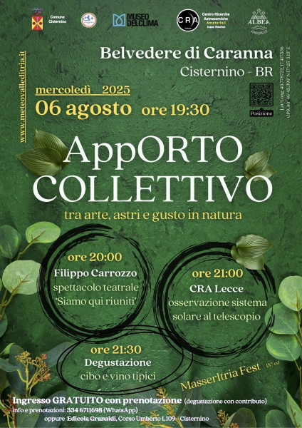 Apporto Collettivo tra arte, astri e gusto in natura