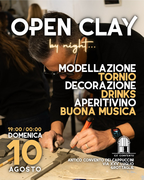 OPEN CLAY... Laboratorio di ceramica by night