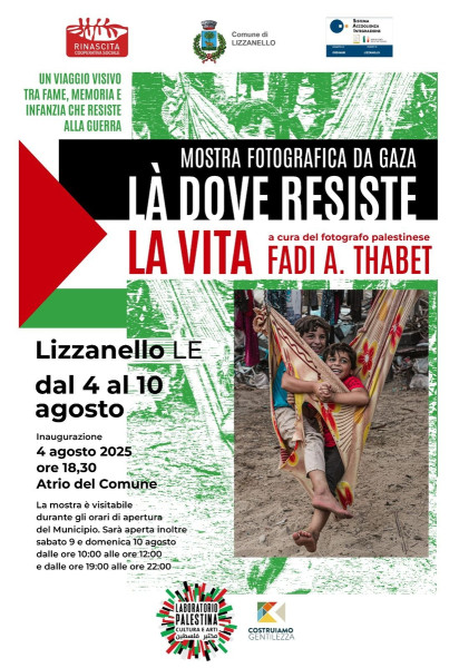 LA’ DOVE RESISTE LA VITA A CURA DEL FOTOGRAFO PALESTINESE FADI A. THABET