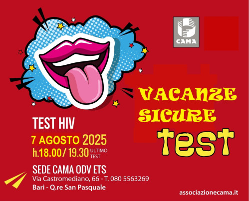 VACANZE SICURE: AD AGOSTO TEST HIV ed HCV!