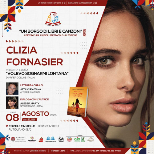 CLIZIA FORNASIER ospite del Festival letterario e musicale UN BORGO DI LIBRI E CANZONI - 6a edizione