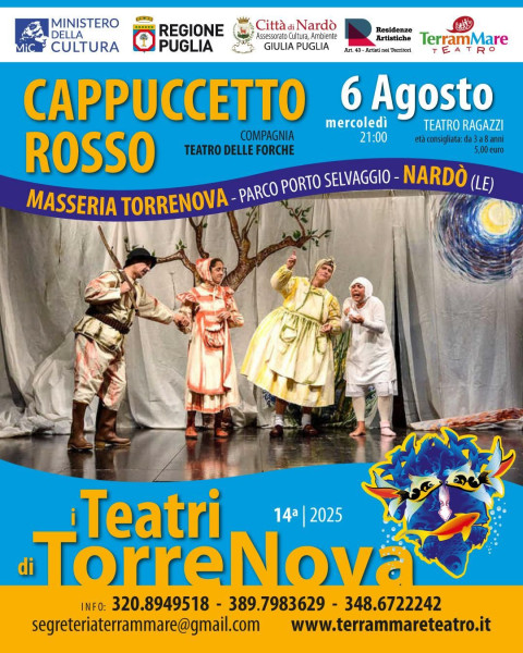 I Teatri di Torre Nova, la Rassegna Prosegue con Cappuccetto Rosso
