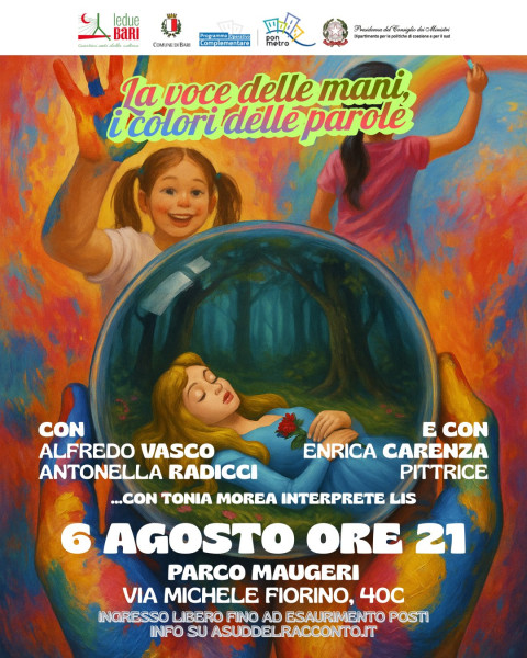 "La voce delle mani, i colori delle parole: uno spettacolo tra gesto, pittura e inclusione