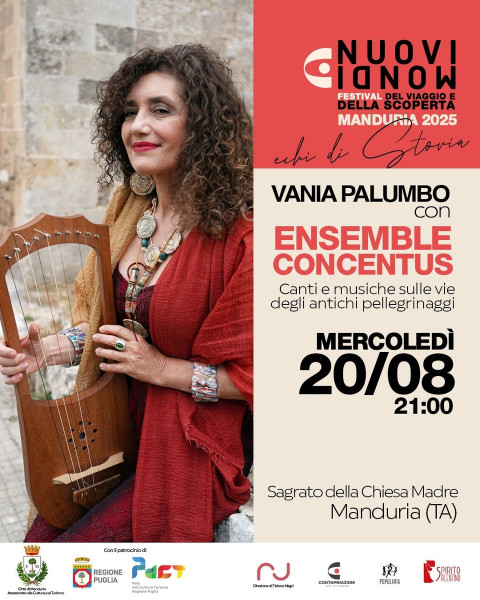 "Ierusalem Mirabilis et Beata": Canti e musiche sulle vie degli antichi pellegrinaggi, mercoledì 20 agosto a Manduria per il Nuovi Mondi Festival