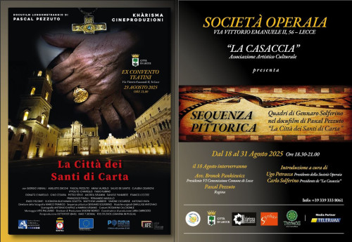 SEQUENZA PITTORICA - Quadri di Gennaro Solferino nel docufilm di Pascal Pezzuto "La Città dei Santi di Carta"