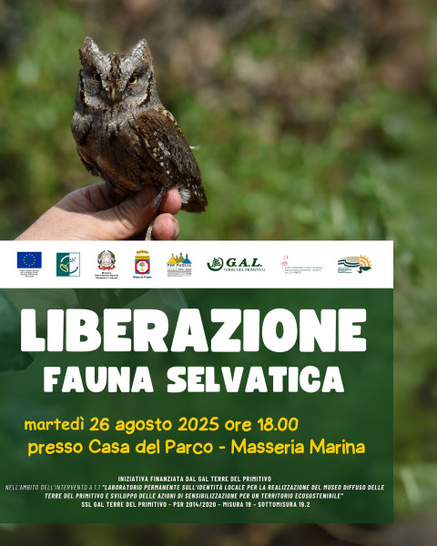 Liberazione Fauna Selvatica, visita all'Orto Botanico e degustazione di prodotti locali, martedì 26 agosto a Manduria