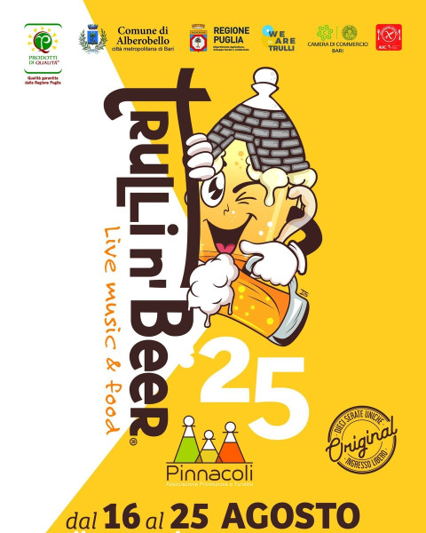 Trulli n’ Beer 2025 in attesa del debutto del 16 agosto ad Alberobello