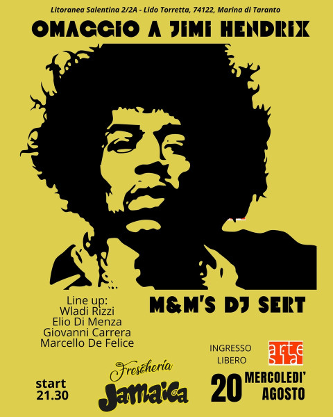 Summer Parties 2025: Omaggio a Jimi Hendrix + m&m's dj sert