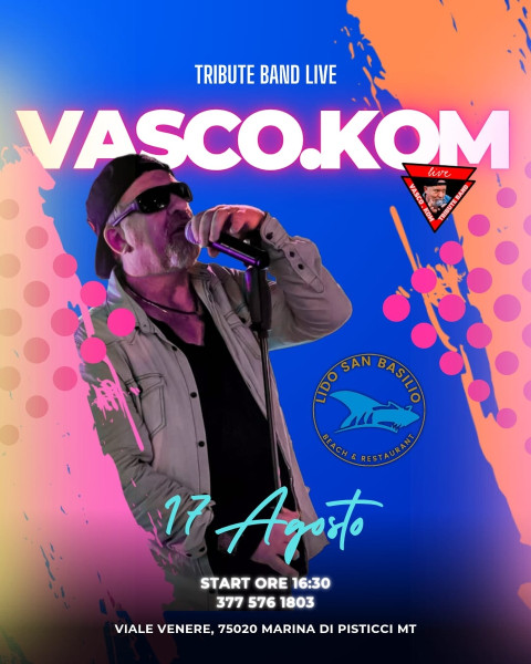 Vasco.Kom live al Lido S.Basilio!