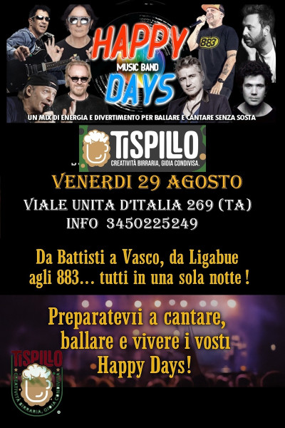HAPPY DAYS MUSIC BAND LIVE