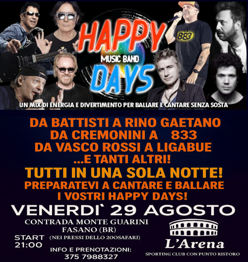 HAPPY DAYS MUSIC BAND LIVE