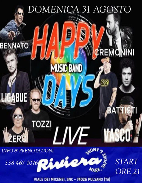 HAPPY DAYS MUSIC BAND LIVE