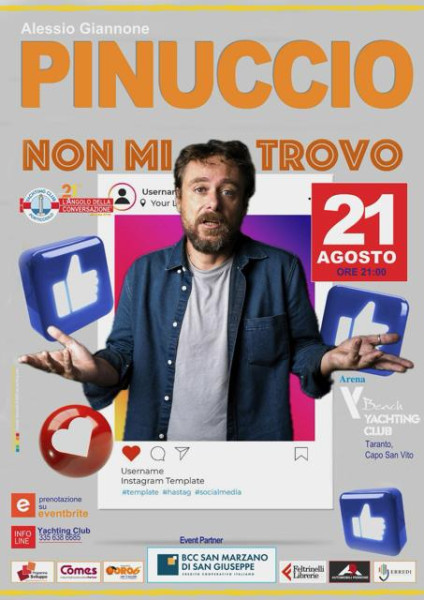 Pinuccio con il suo nuovo esilarante spettacolo Non mi trovo