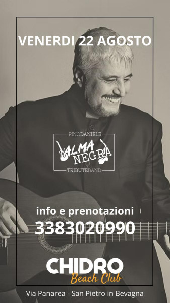 ALMANEGRA Pino Daniele Tribute Band al CHIDRO BEACH CLUB