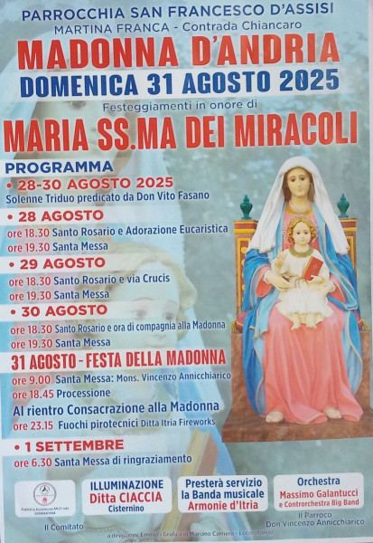 Festa della Madonna d'Andria in contrada Chiancaro