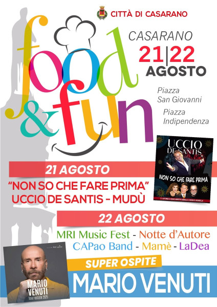 Casarano si accende con Food & Fun 2025: risate, musica e street food