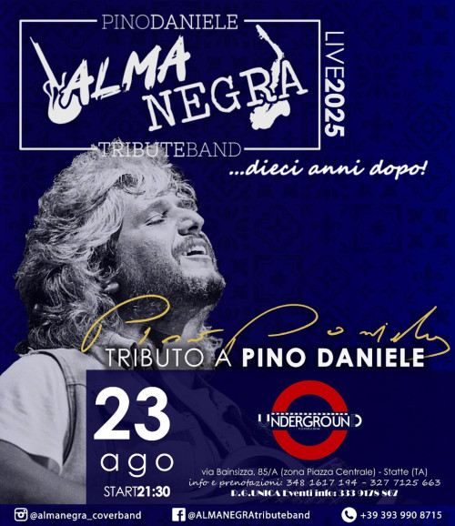 ALMANEGRA Pino Daniele Tribute Band al Underground Pub
