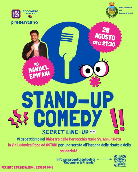 Stand up Comedy Solidale a Ostuni: un Sorriso Che Arriva Fino a Gaza