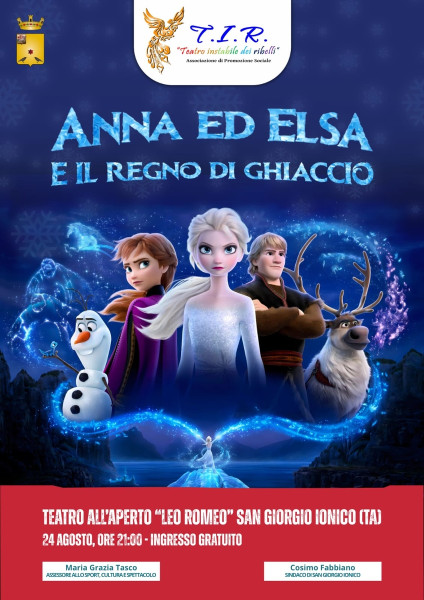 Spettacolo Musical ANNA ED ELSA ED IL REGNO DI GHIACCIO dell' associazione T.I.R. Sava
