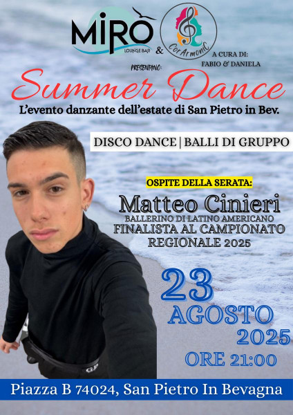 Summer Dance: la serata più attesa dell’estate a San Pietro in Bevagna