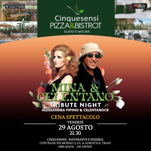 Mina & Celentano tribute night - cena spettacolo a Trani