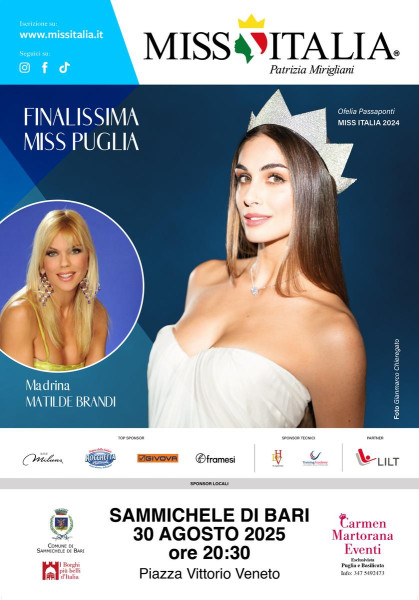 Finalissima Miss Puglia con ospite Matilde Brandi