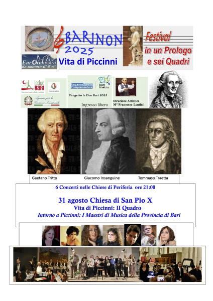 Concerto  "Intorno a Piccinni: I Maestri di Musica della Provincia di Bari"