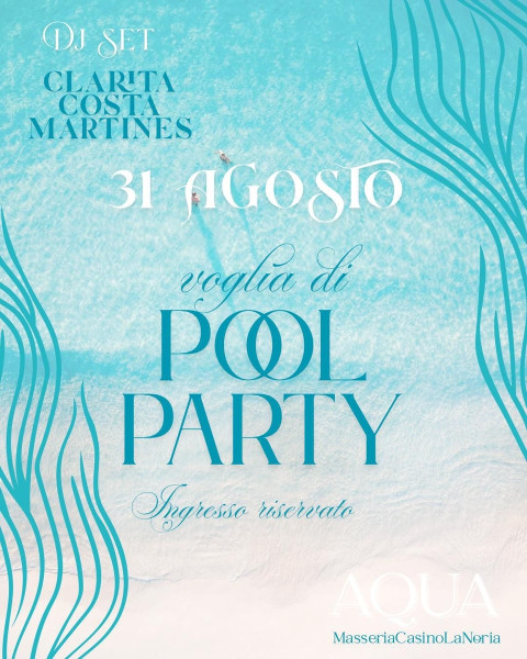 POOL PARTY giornata e dj Set in Piscina