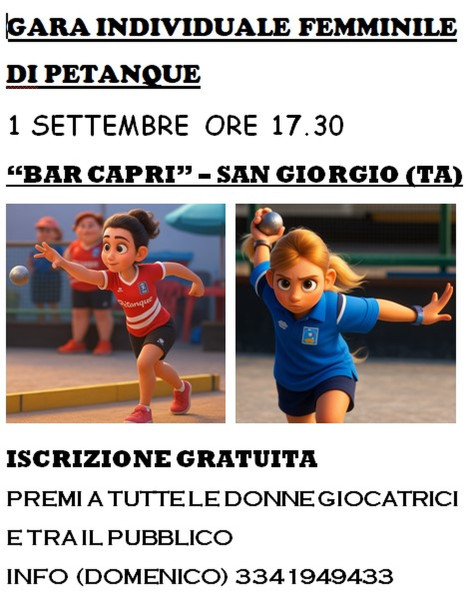 Gara femminile di Petanque (bocce di acciaio) gioco francese