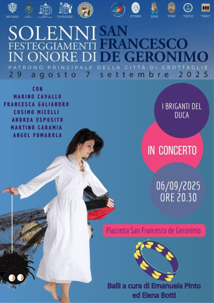 Pizzica e musica popolare con "I Briganti del Duca", al ballo Emanuela Pinto e Elena Botti
