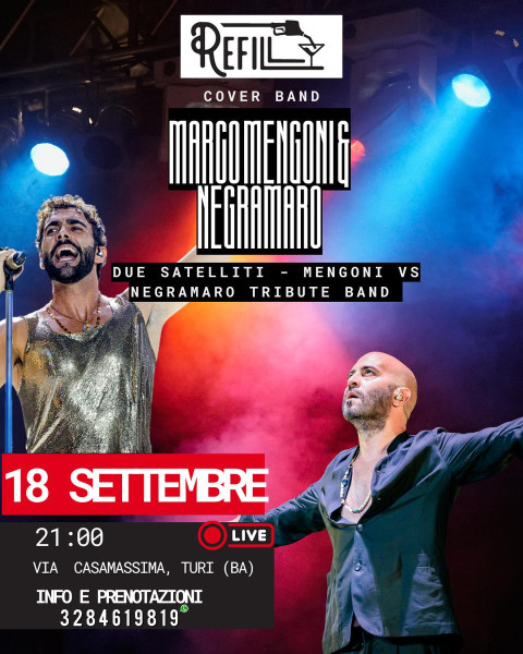 Due Satelliti - Mengoni vs Negramaro tribute band