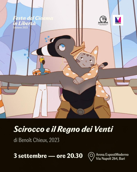 Proiezione Scirocco e il Regno dei Venti di Benoît Chieux