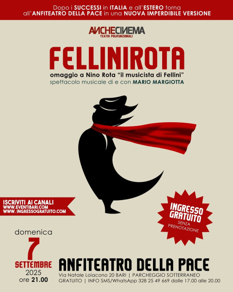 Fellinirota - spettacolo musicale gratuito dedicato ai due grandi del cinema e della musica