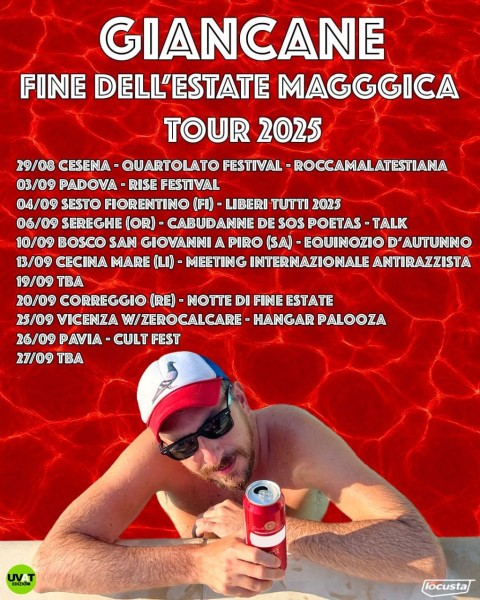 Giancane in tour con "Fine dell'estate Magggica Tour 2025"