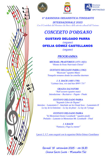 Recital a 4 mani GUSTAVO DELGADO PARRA/OFELIA  GOMEZ CASTELLANOS