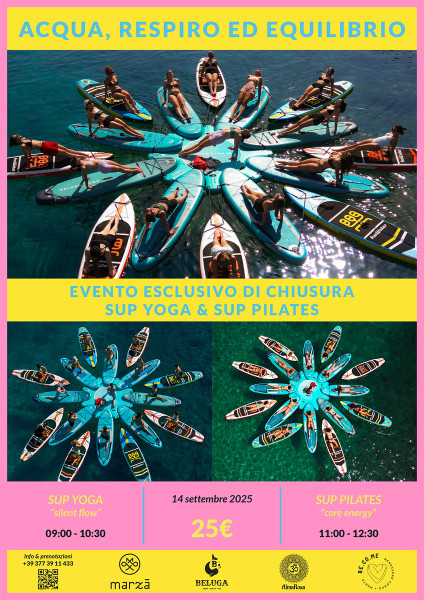 Evento esclusivo di chiusura delle lezioni estive di SUP Yoga & SUP Pilates