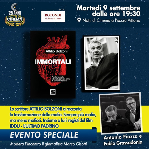 "Immortali" e "Iddu": due sguardi forti sulla mafia ieri e oggi nell'evento speciale del 9 settembre a Piazza Vittorio