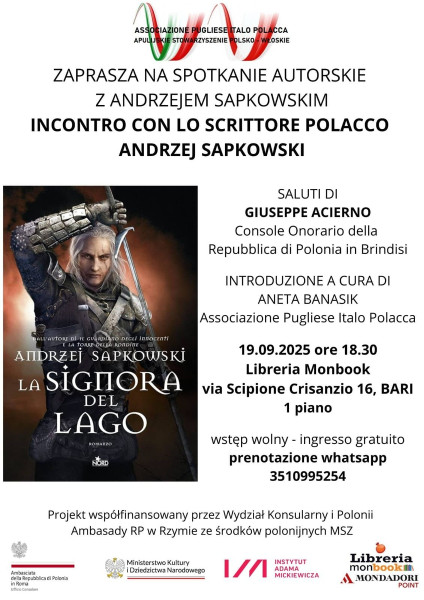 Incontro con Andrzej Sapkowski a Bari