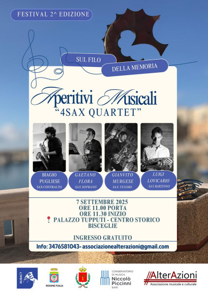 Matinée di  AlterAzioni con i "4Sax Quartet in Concert"