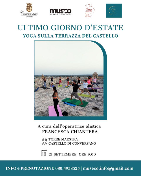 ULTIMO GIORNO D'ESTATE - Yoga sulla terrazza del Castello di Conversano